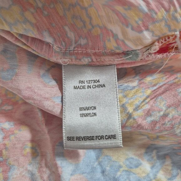 John Mark Women’s Tunic Size 3X Top Collar Button Multicolor  Multi Patern 27 - Picture 10 of 13